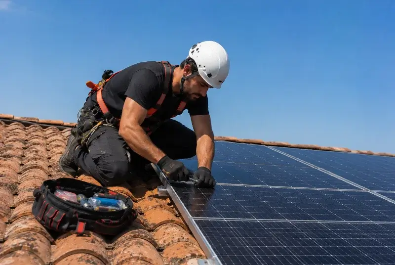 Maintenance et monitoring de panneaux solaires à Caunay